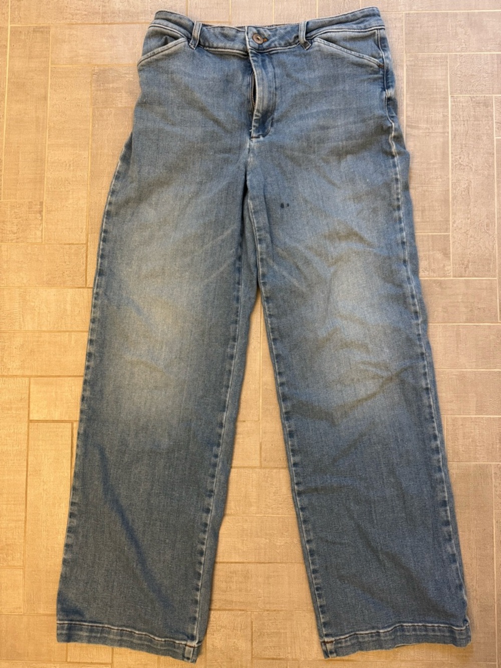 J. Jill Womens Relaxed Trouser Jeans in Light Blue Wash